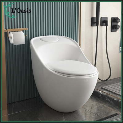 New Design Egg Shape Hidden Water Tank One Piece Toilet Water Close Siphonic Flushing Bathroom Toilet Ins Style