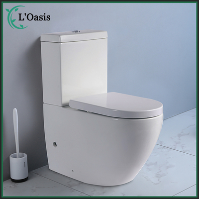 Modern Design Sanitary Ware Bathroom P-Trap Ceramic Washdown Toilet Dual Flush Two-Piece Wc