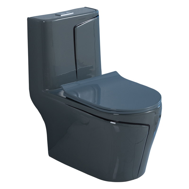 A2872 Siphonic One-Piece CUPC Certified Ceramic Bathroom Matte Black Toilet S-trap