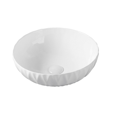A435H Round Counter Top Art Basin Ceramic Hand Wash Lavatory Bathroom Vessel Sink