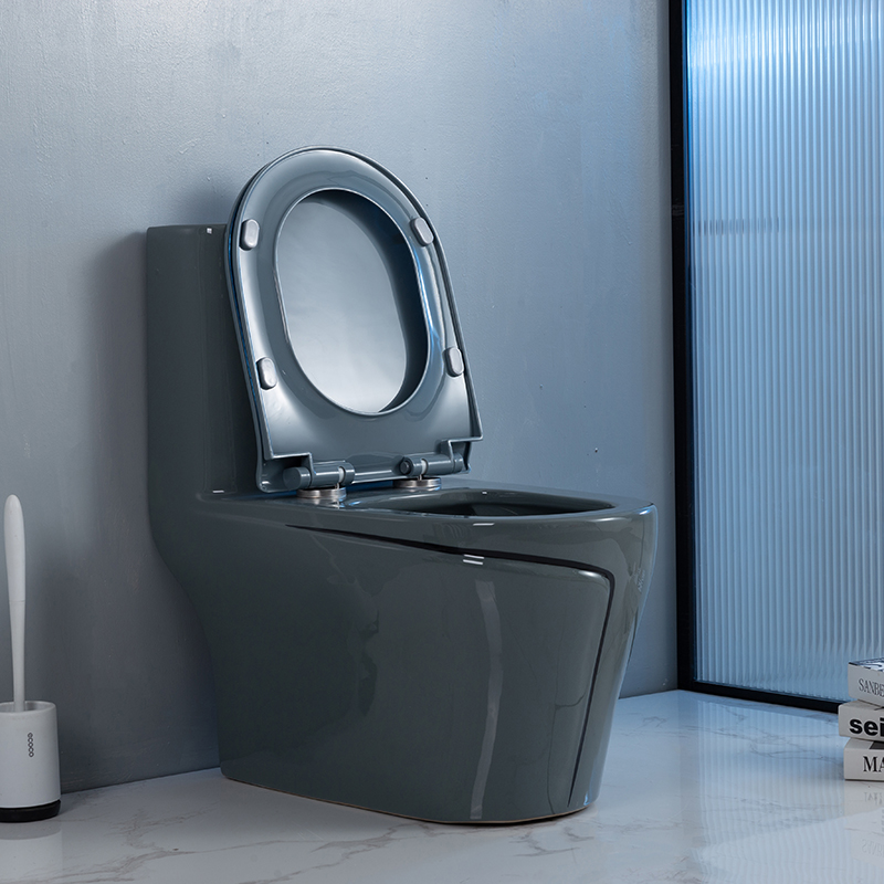 A2872 Siphonic One-Piece CUPC Certified Ceramic Bathroom Matte Black Toilet S-trap