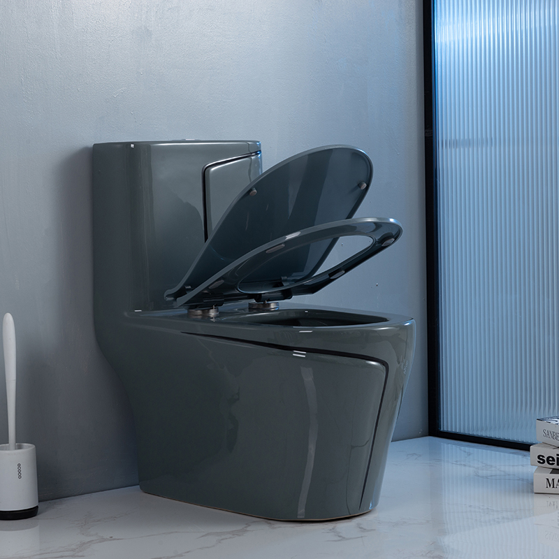 A2872 Siphonic One-Piece CUPC Certified Ceramic Bathroom Matte Black Toilet S-trap