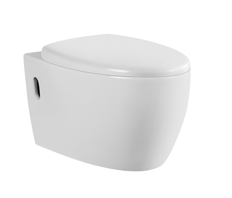 Modern Bathroom Ceramic P-trap Rimless Wall Mounted Toilet
