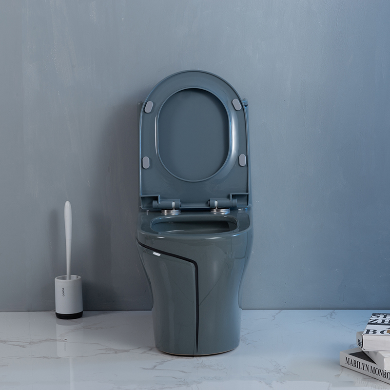 A2872 Siphonic One-Piece CUPC Certified Ceramic Bathroom Matte Black Toilet S-trap